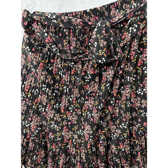 LOFT Pleated Floral Flounce Tie-Waist Mini Skirt – Size S - Picture 5 of 5